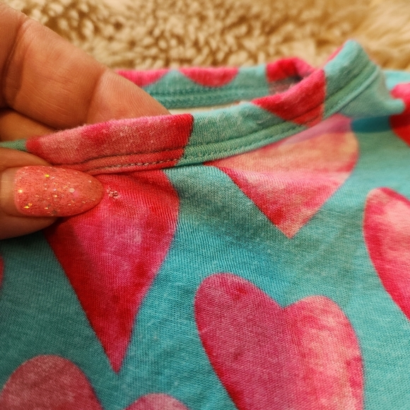 Posh Peanut Queen of Hearts 12y Bamboo Pajama Top Long Sleeve - Picture 2 of 2